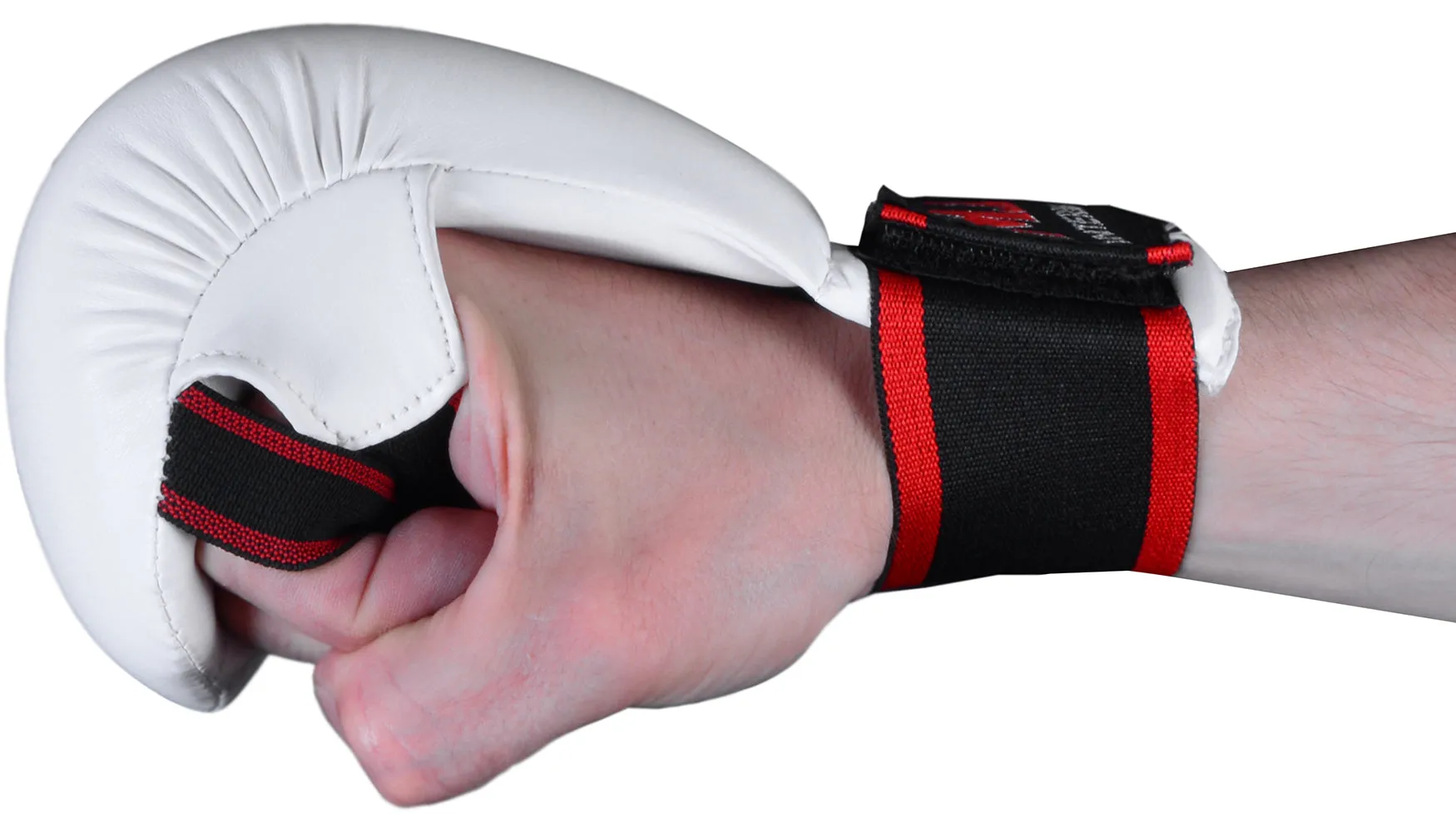 MAR-142C | White Karate Gloves w/ Moulded Padding