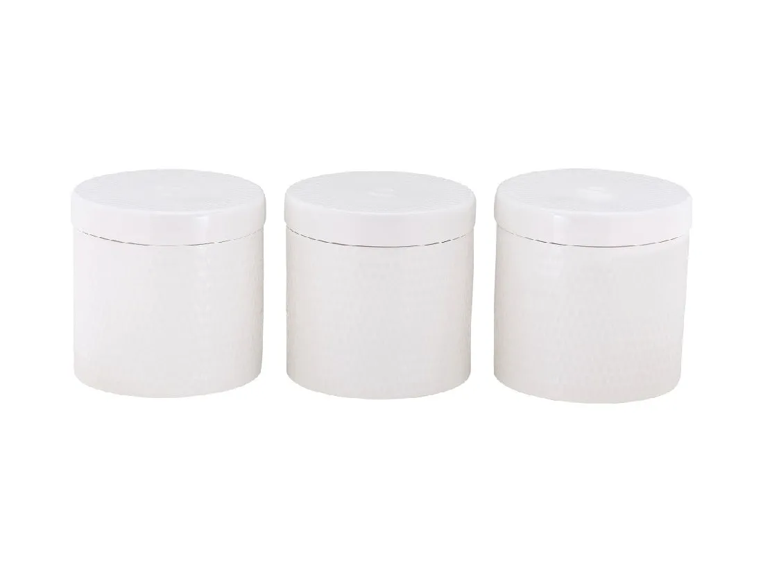 Maxwell & Williams White Basics Diamonds Canister 600ML Set of 3 GB