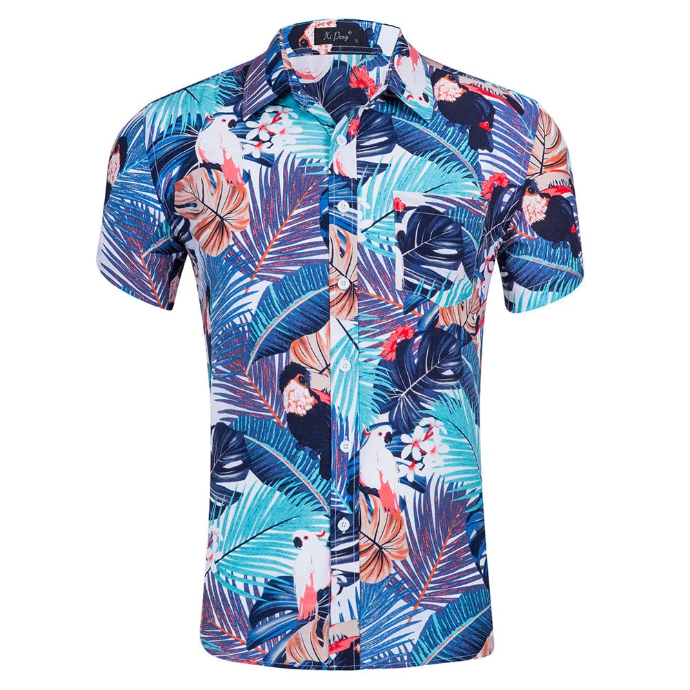 Men's Hawaiian Shirts Casual Short Sleeve Shirts