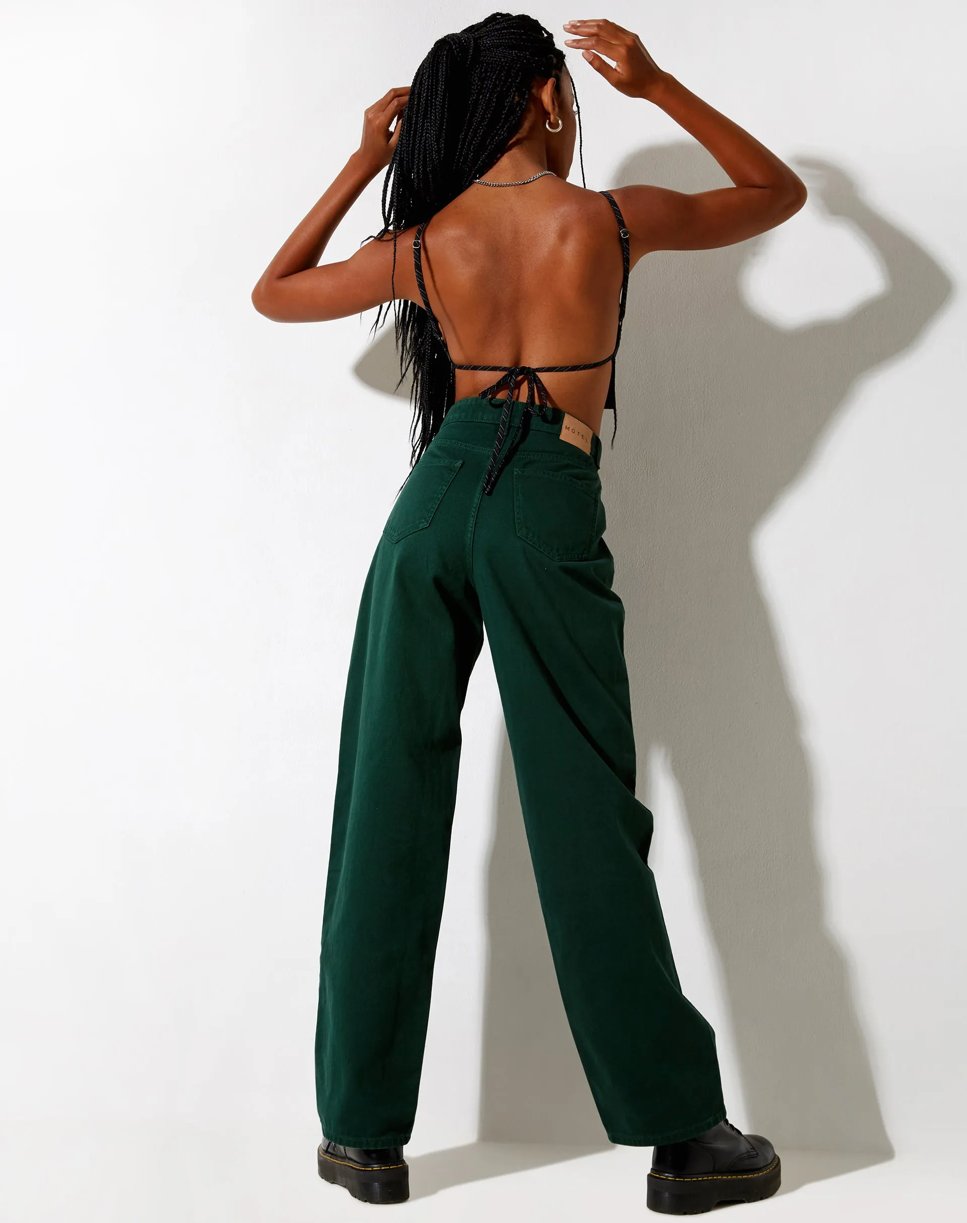 Parallel Jeans in Forest Green