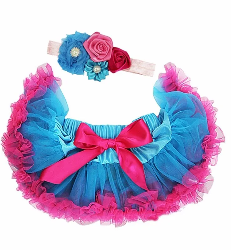 Peacock Blue and Hot Pink Baby Pettiskirt