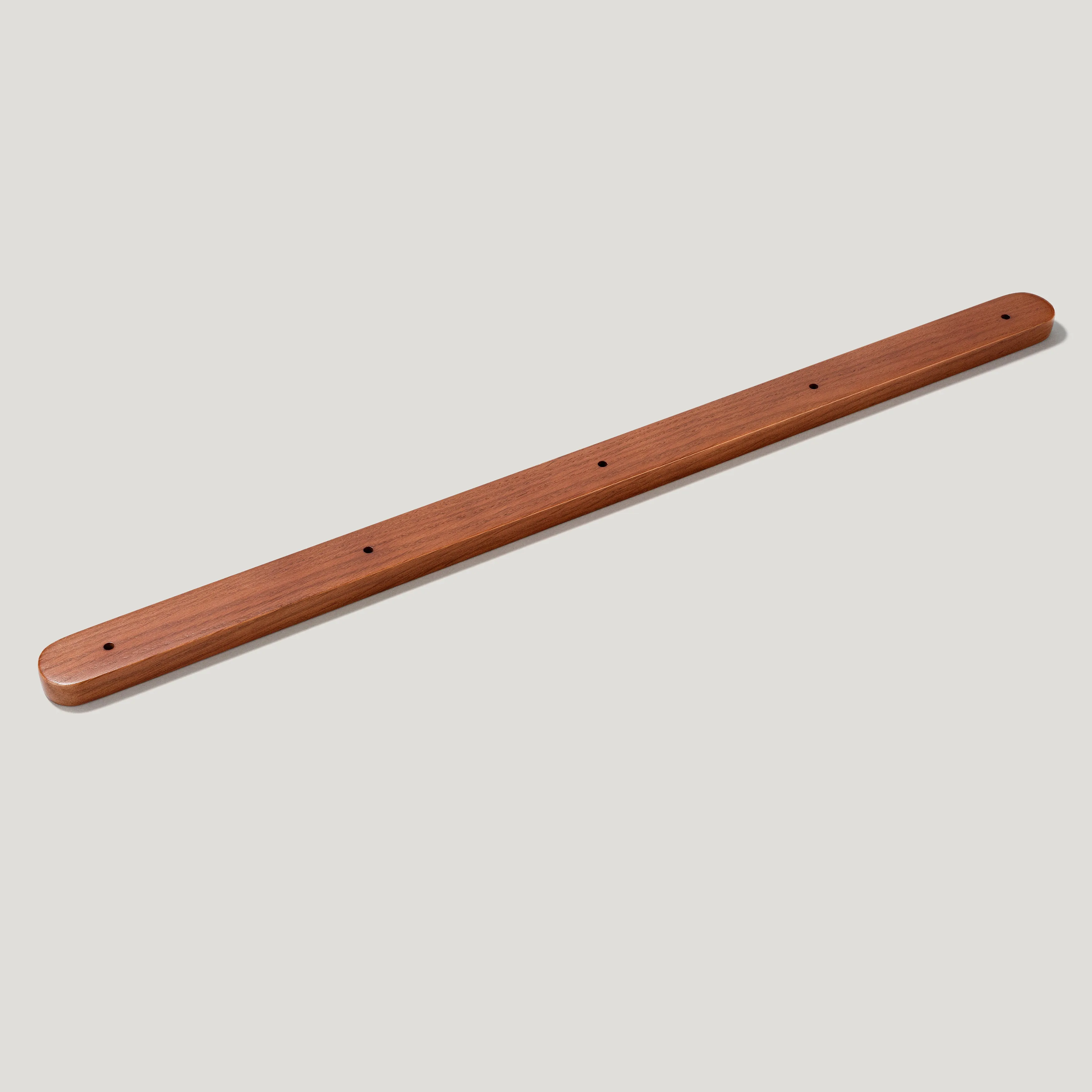 PULLMAN Wooden Wall Mounted Coat Rack - Dark Oak / Brass