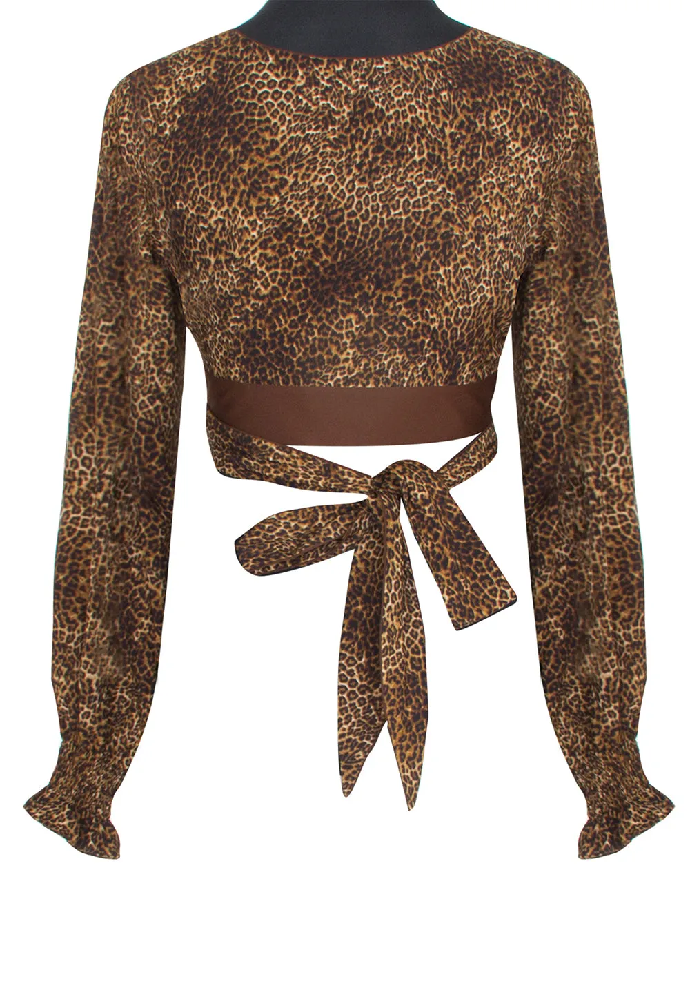 Safari - Leopardini Crop Top (Brown)