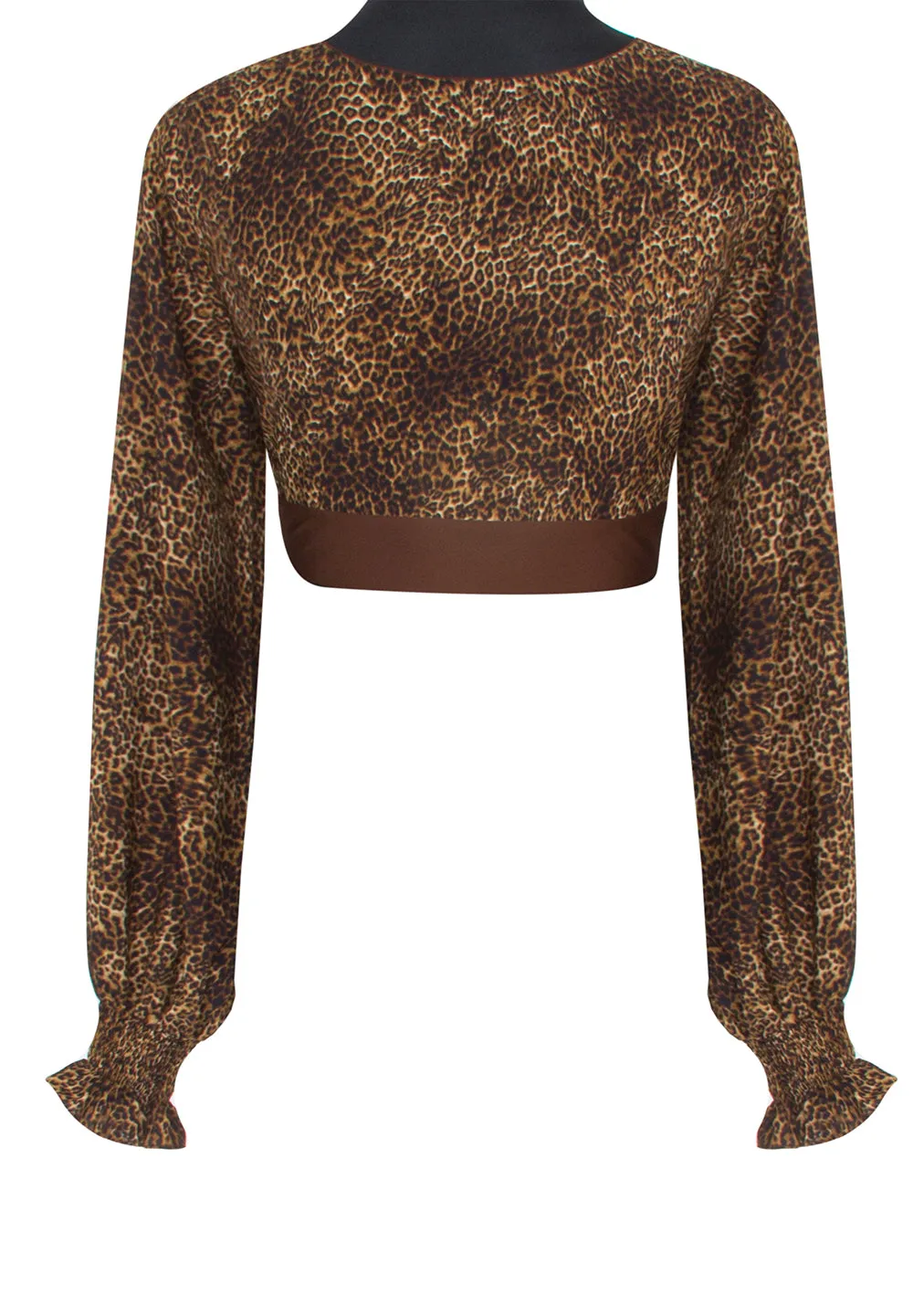 Safari - Leopardini Crop Top (Brown)