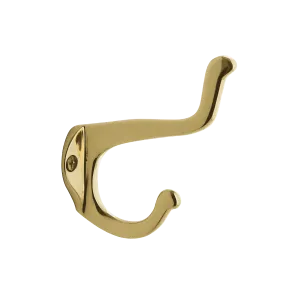 Schoolhouse Coat Hook in Unlacquered Brass