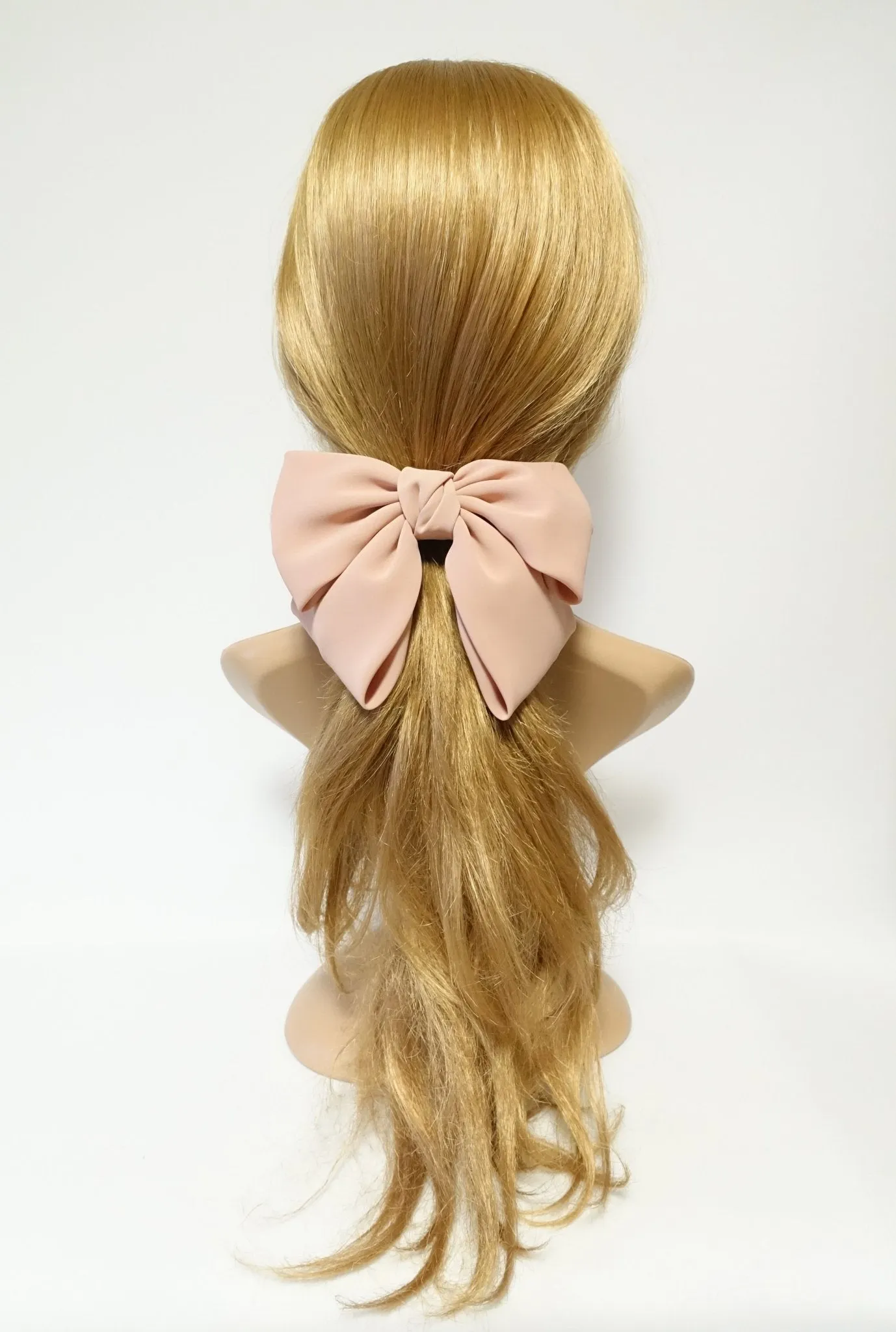 simple chiffon bow ponytail holder basic style hair bow tie elastics