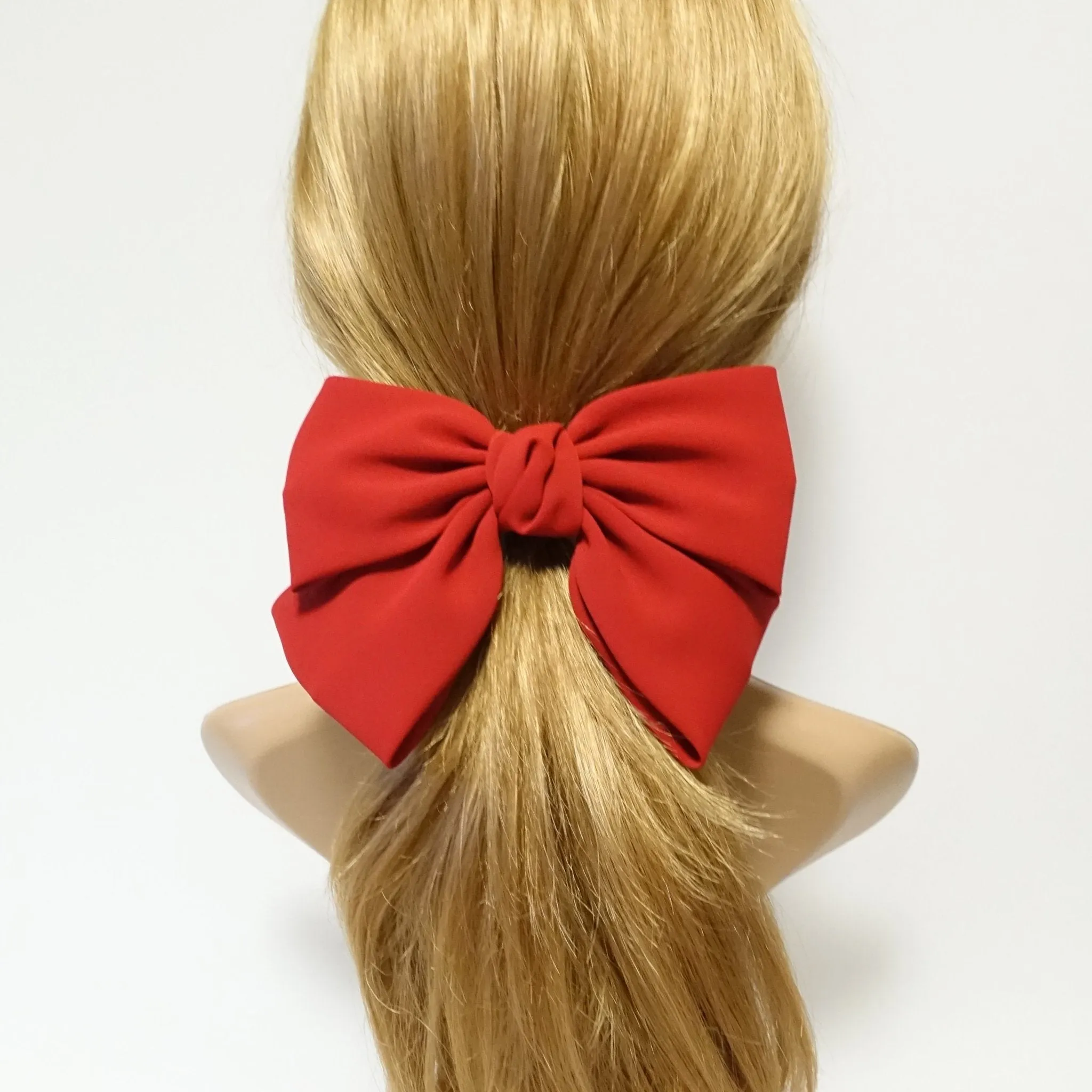 simple chiffon bow ponytail holder basic style hair bow tie elastics