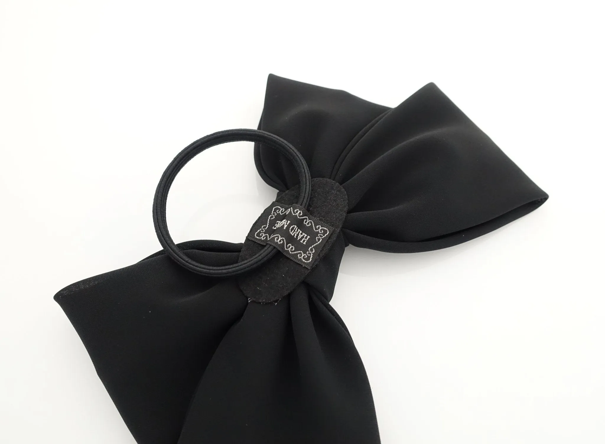 simple chiffon bow ponytail holder basic style hair bow tie elastics