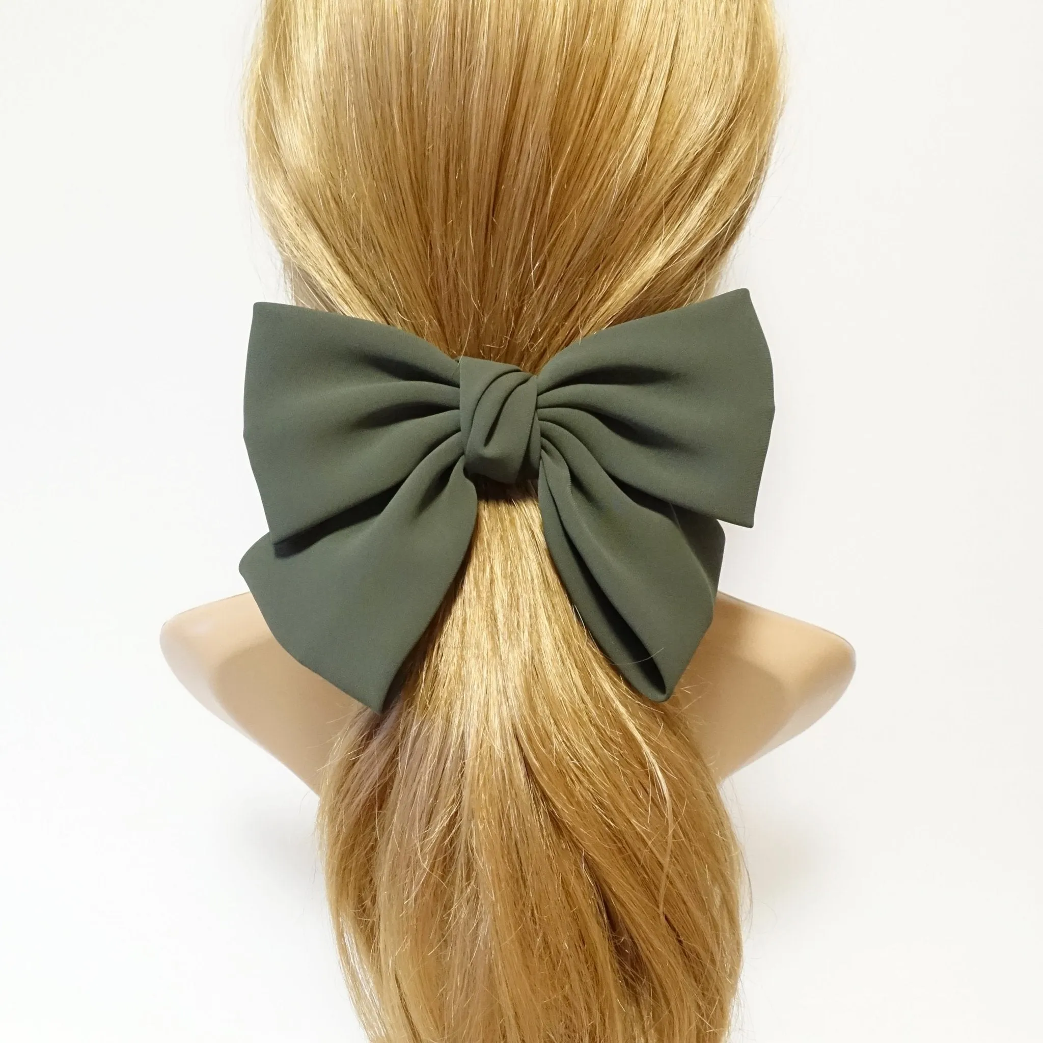 simple chiffon bow ponytail holder basic style hair bow tie elastics