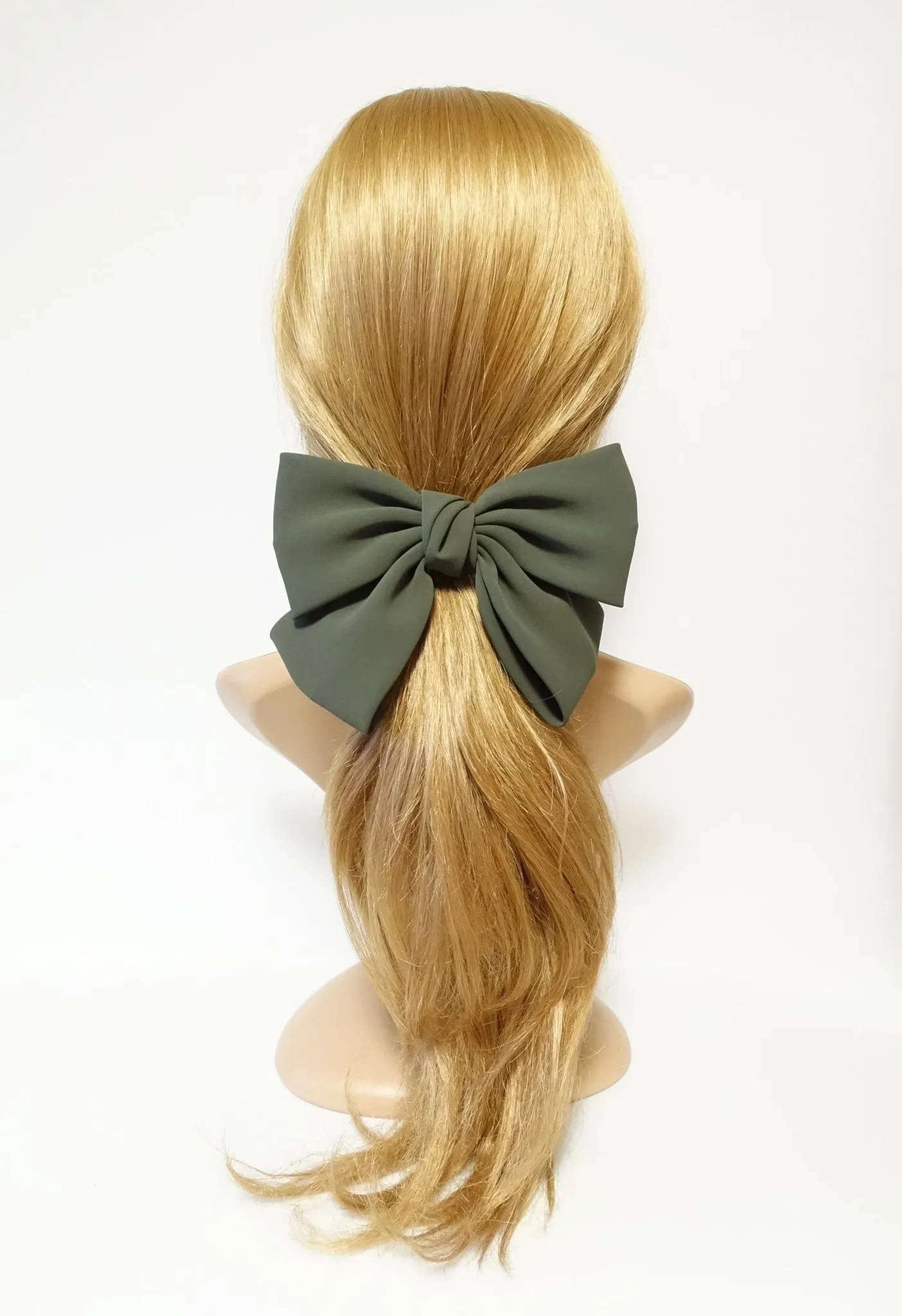 simple chiffon bow ponytail holder basic style hair bow tie elastics