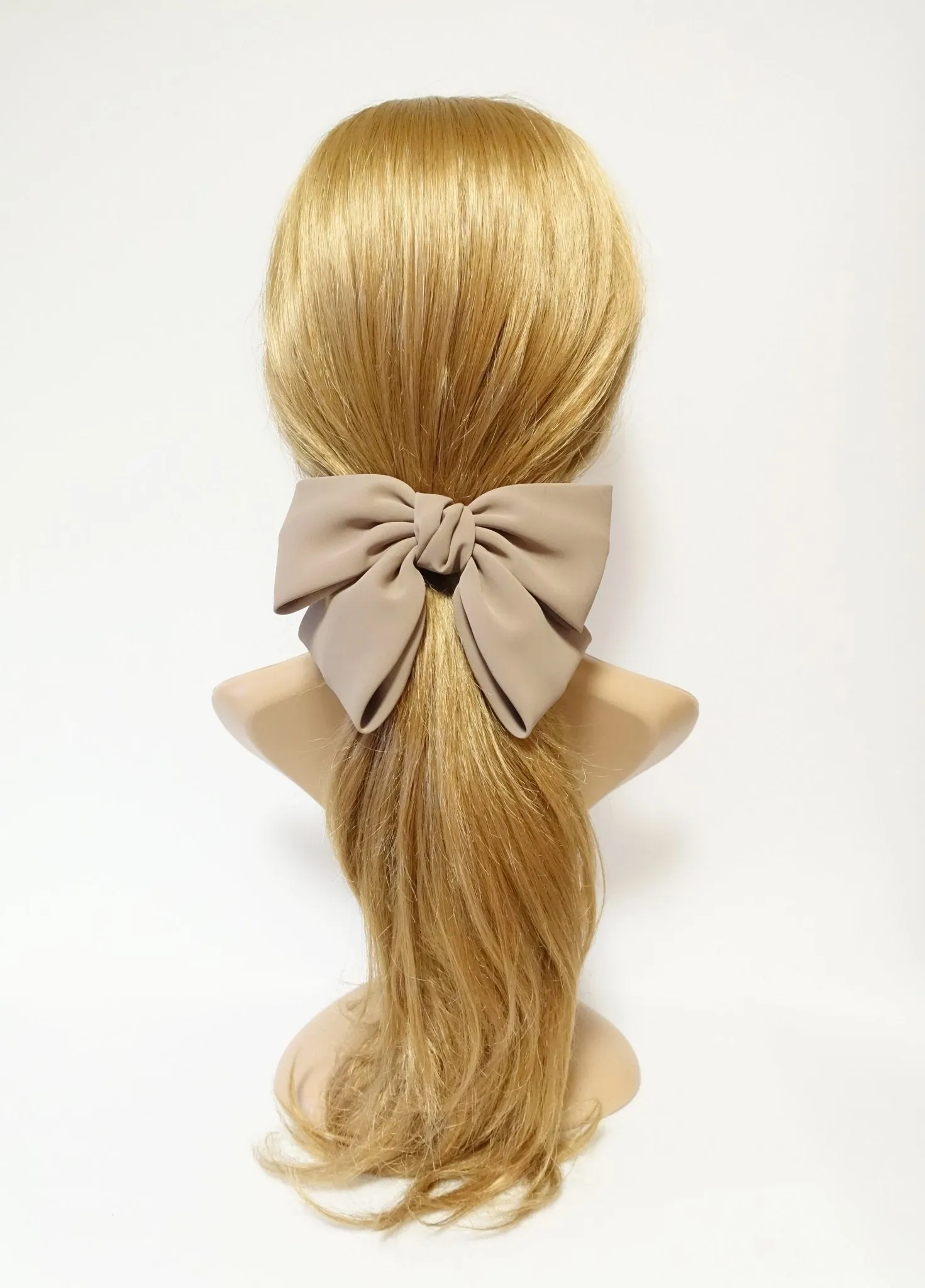 simple chiffon bow ponytail holder basic style hair bow tie elastics