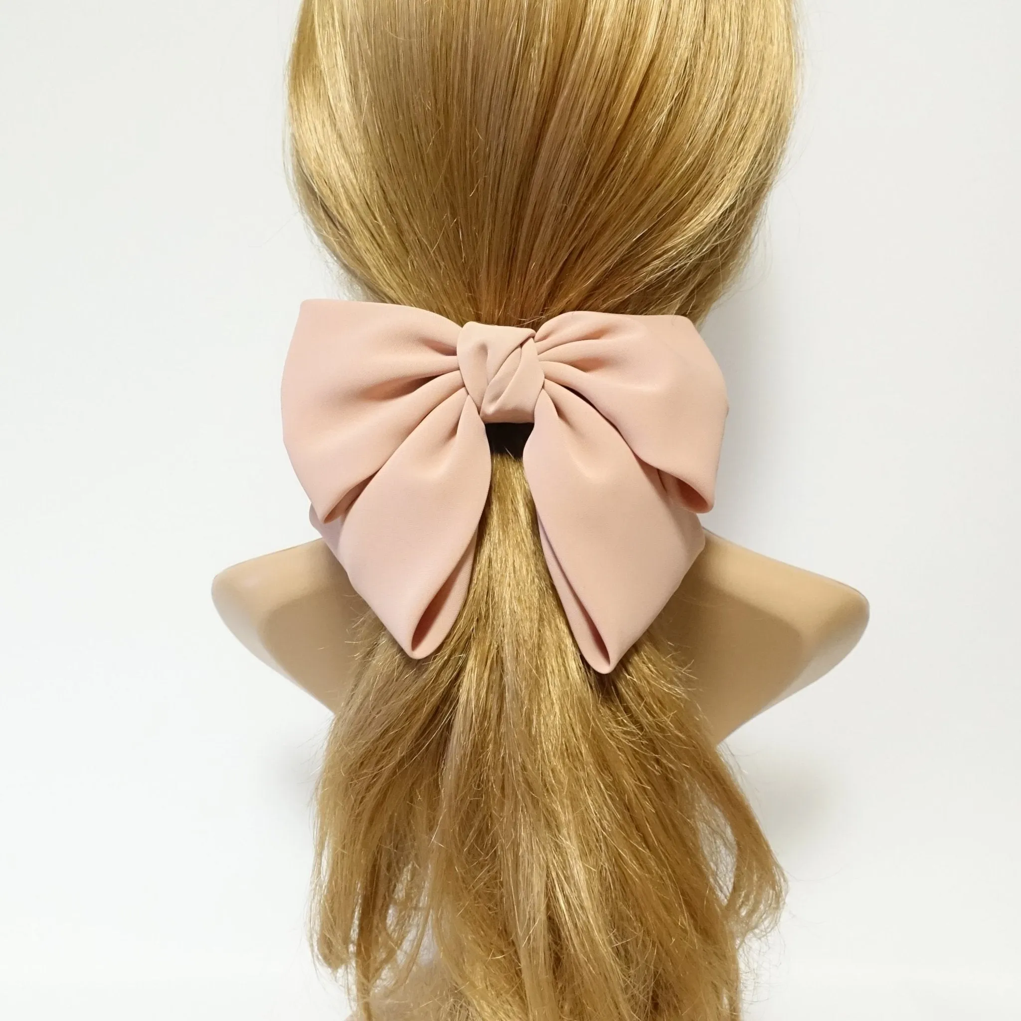 simple chiffon bow ponytail holder basic style hair bow tie elastics