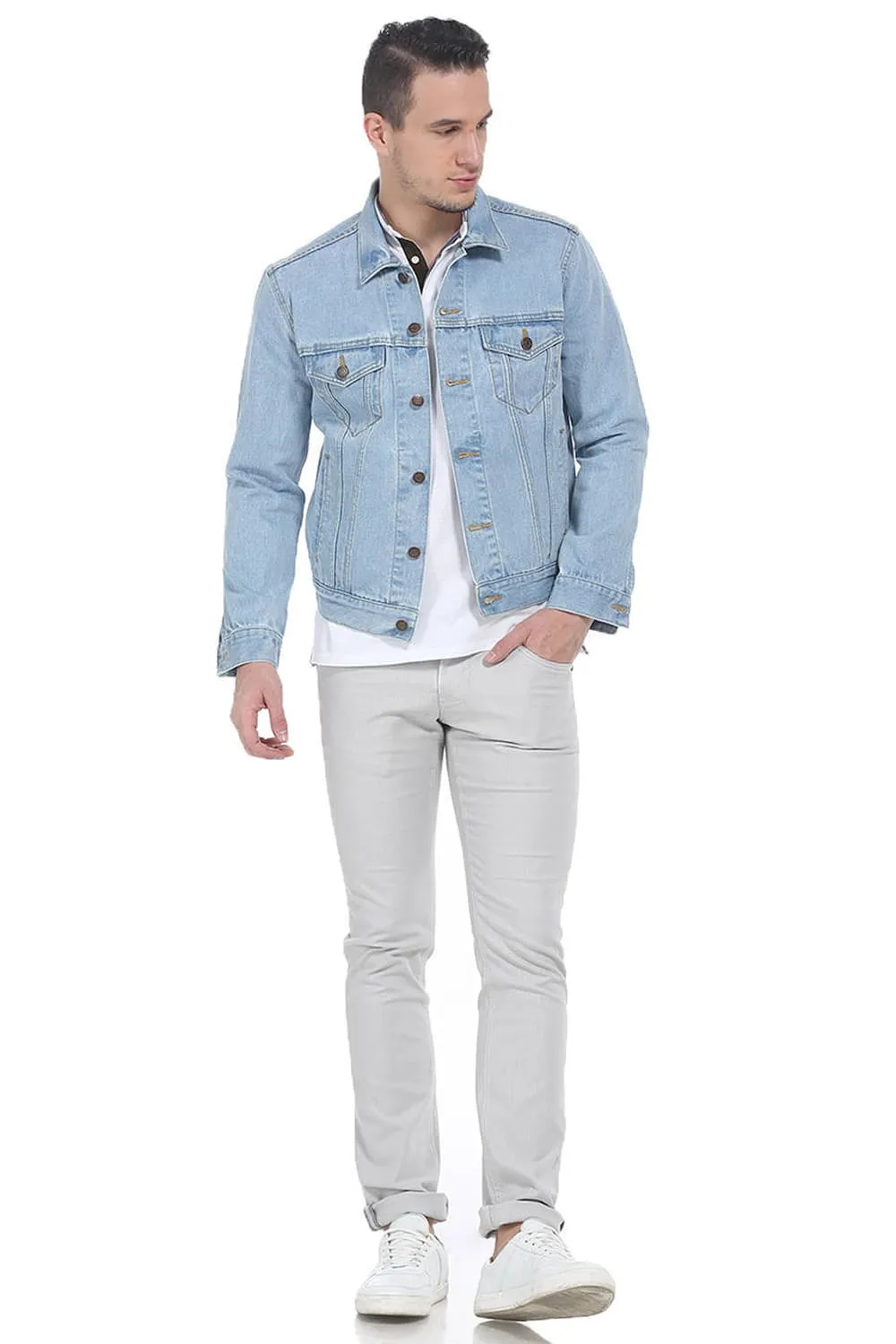 Slim Fit Denim Full Sleeve Jacket