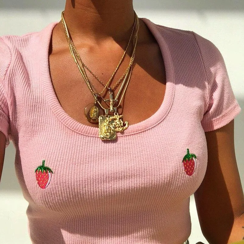 Strawberry Crop Top