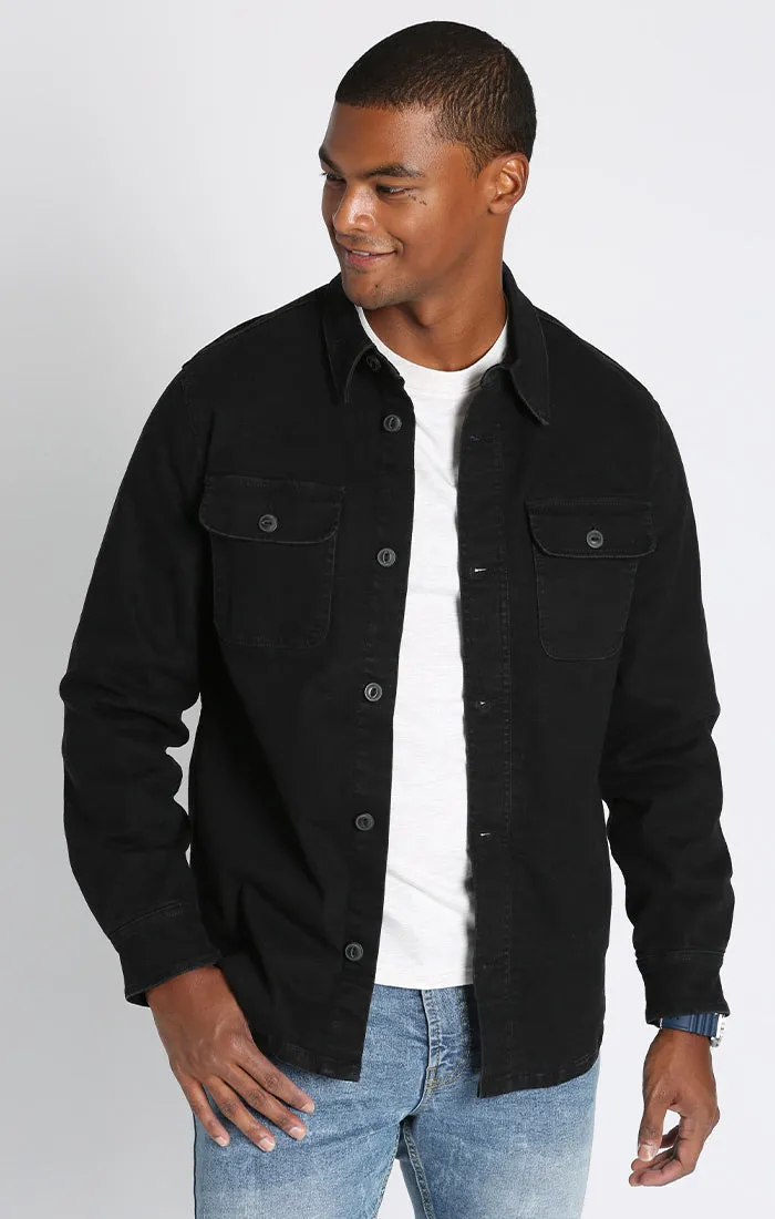 Stretch Flannel Lined Denim Jacket