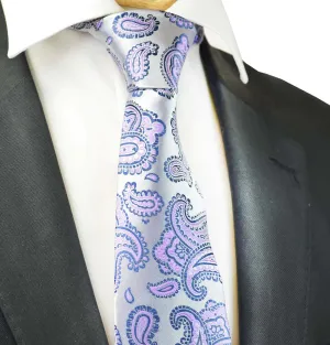 Violet Fashionable Paisley Tie