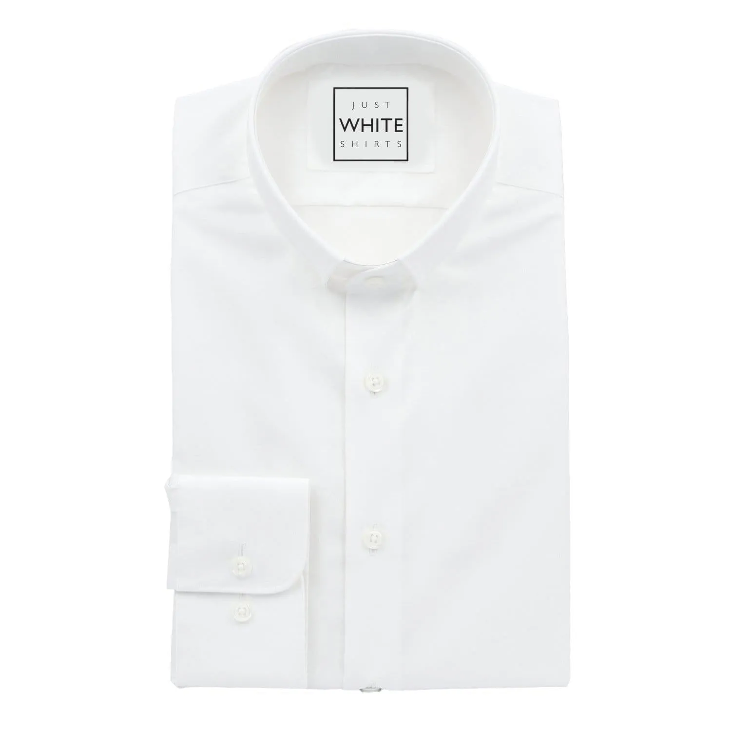 White Egyptian Cotton Non Iron Priest Collar Shirt and Adjustable Button Cuffs