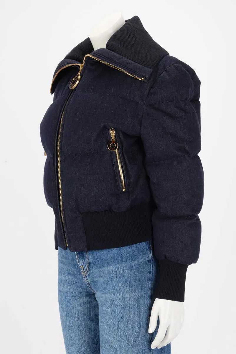 Zimmermann Midnight Blue Denim Luminosity Down Puffer Jacket 3