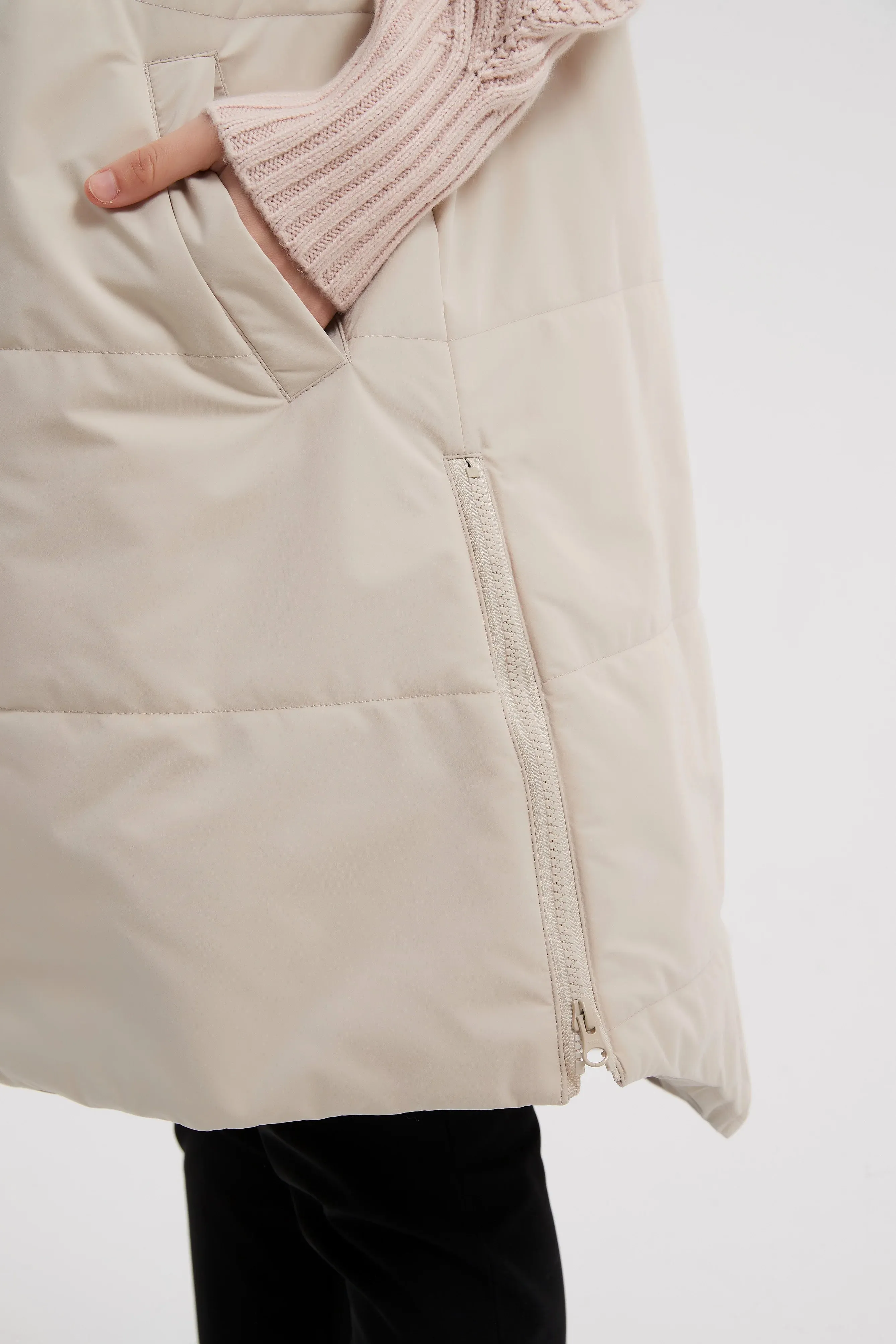 Zip Hem Puffer Vest